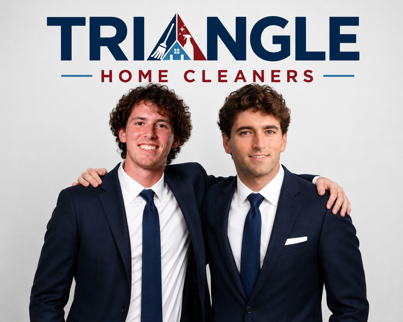 Austin and Jake Rouse, twin brothers and co-owners of Triangle Home Cleaners